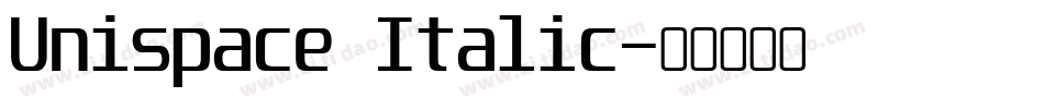 Unispace Italic字体转换